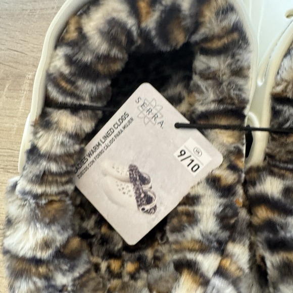 Serra Ladies Warm Lined Clogs – Leopard Faux Fur – Size 9/10 – NEW - Picture 2 of 5